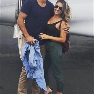 ASOS camp green chino pant ASO Jessie James Decker